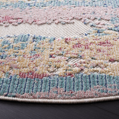 Safavieh Cabana Cbn561J Aqua/Pink Area Rug