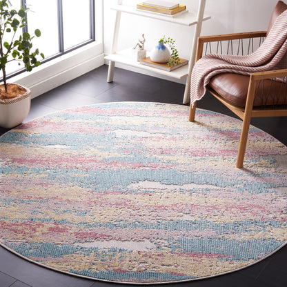 Safavieh Cabana Cbn561J Aqua/Pink Area Rug