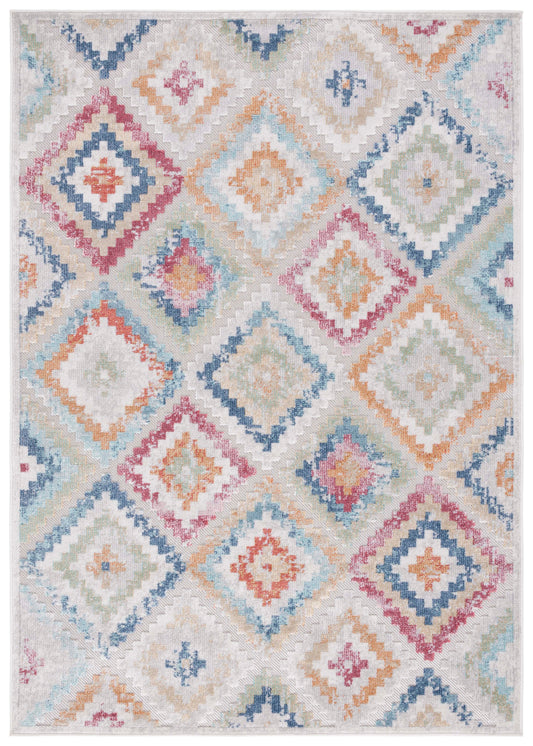 Safavieh Cabana Cbn571P Red Blue Multi Area Rug