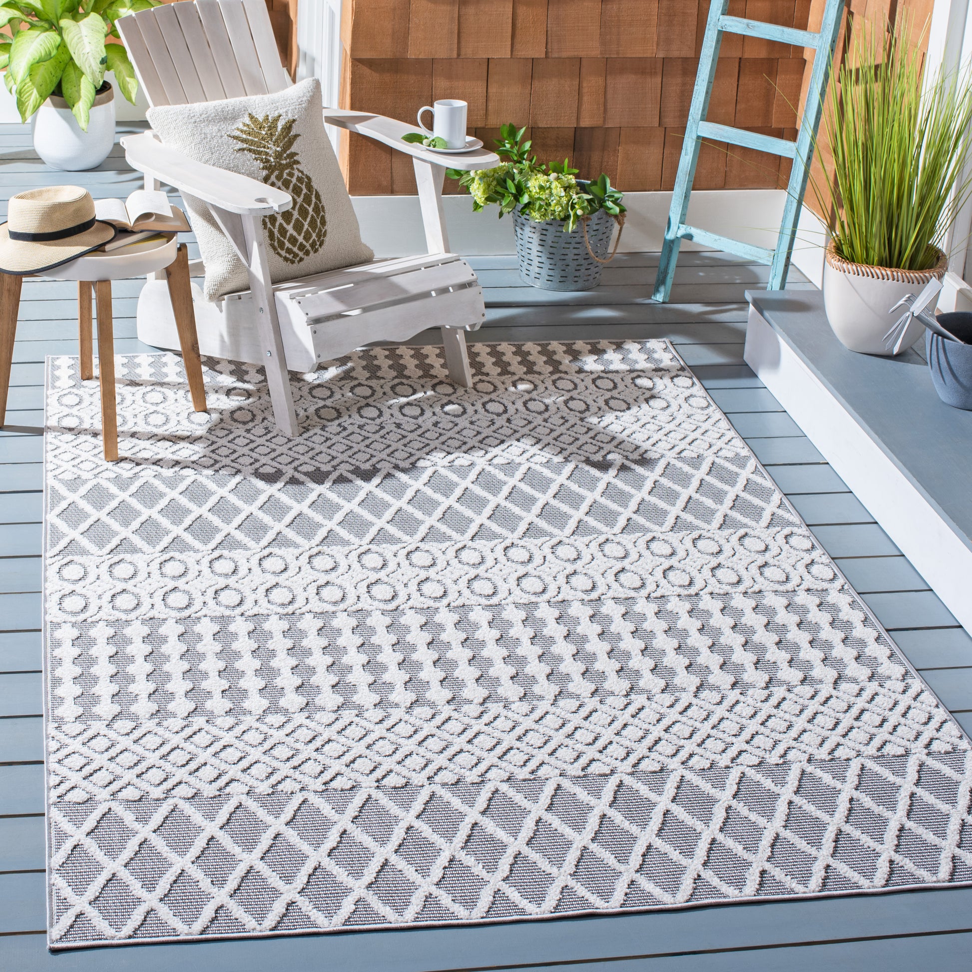 Safavieh Cabana Cbn652A Ivory/Grey Area Rug