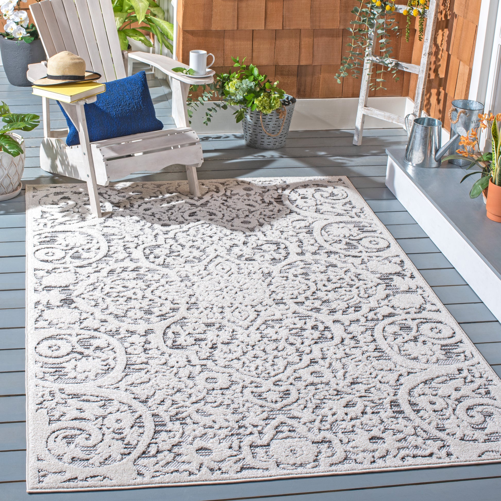 Safavieh Cabana Cbn656A Ivory/Grey Area Rug