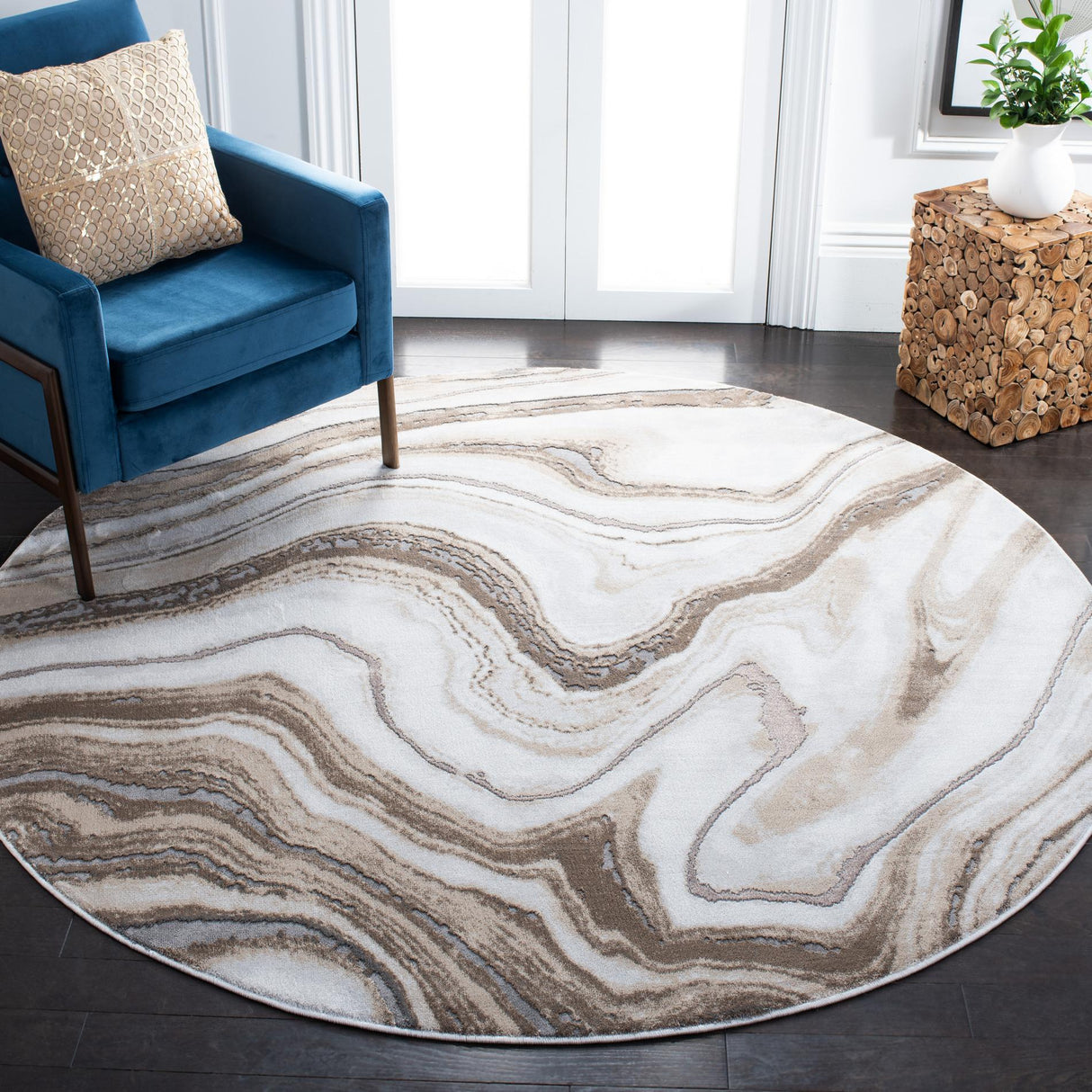 Safavieh Craft Cft819D Gold/Grey Rug.