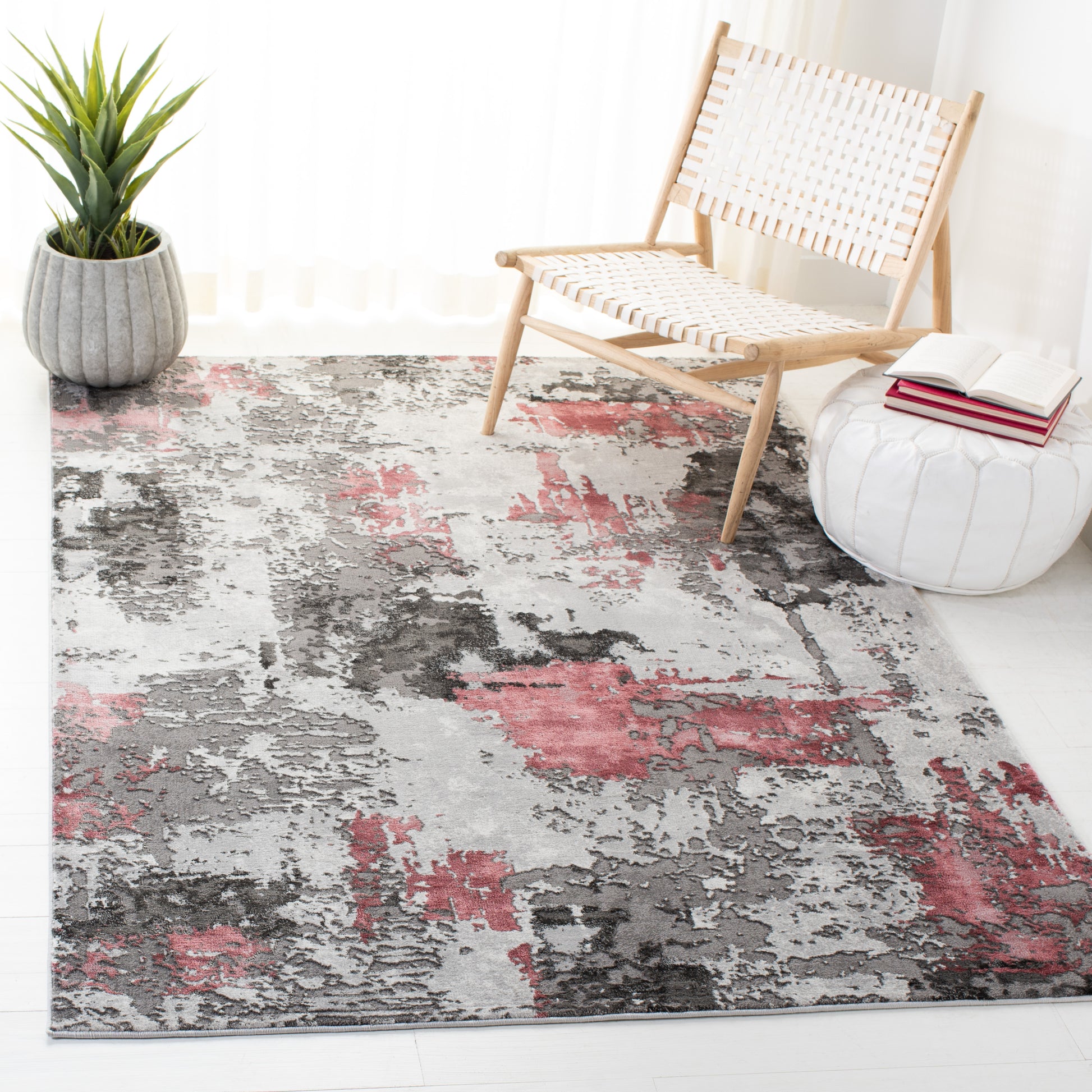 Safavieh Craft Cft820U Grey/Pink Area Rug