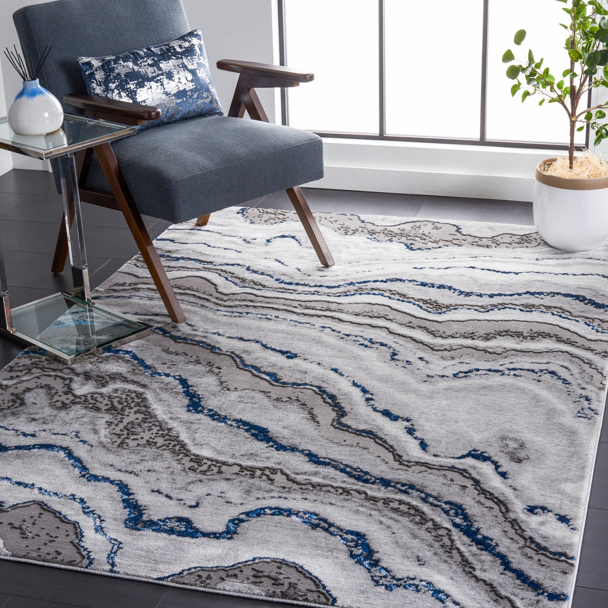 Safavieh Craft Cft858H Grey/Blue Area Rug