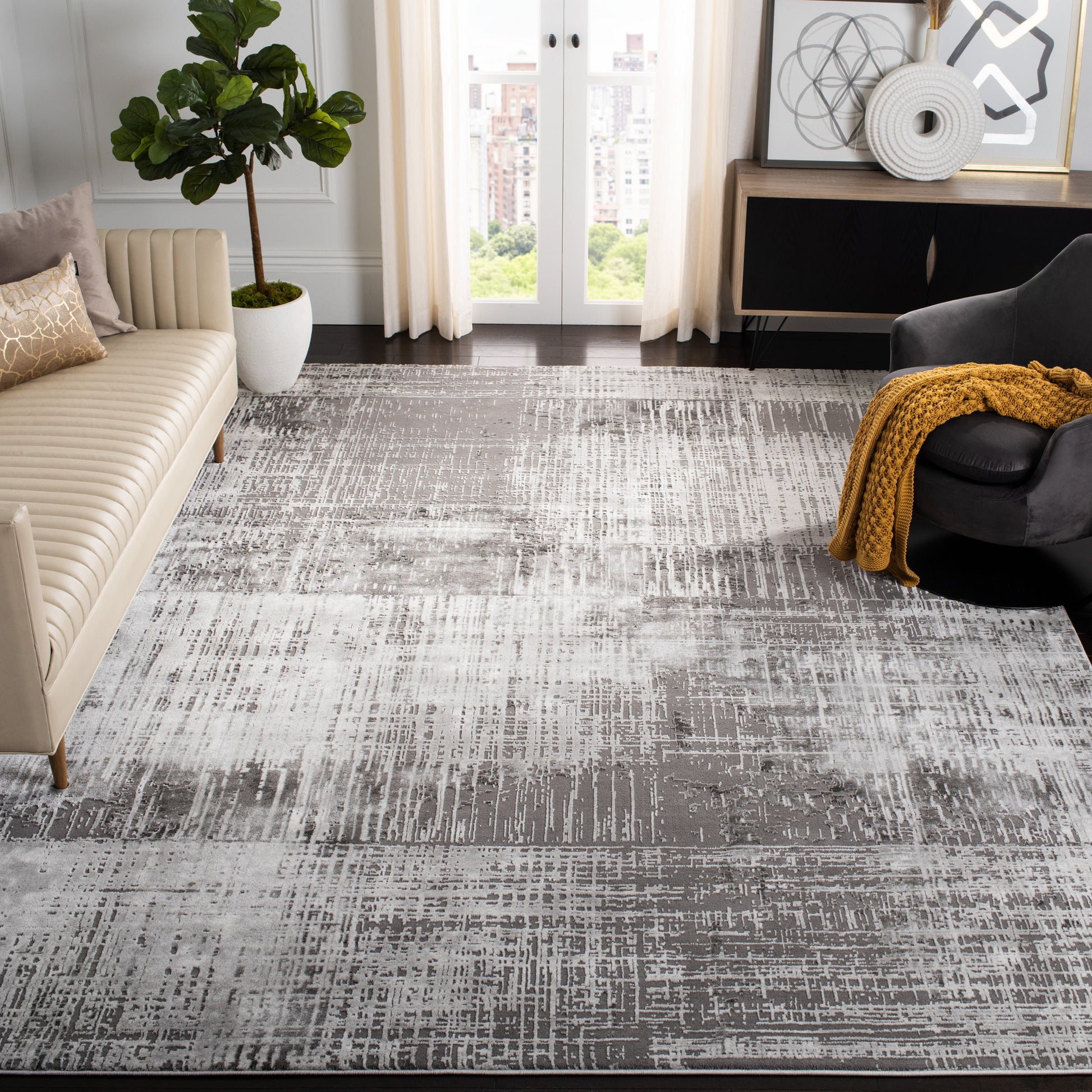 Safavieh Craft Cft874H Grey/Dark Grey Area Rug