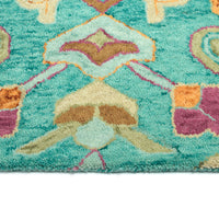 Kaleen Chancellor Cha11-91 Teal, Lt Blue, Sand, Orange Area Rug