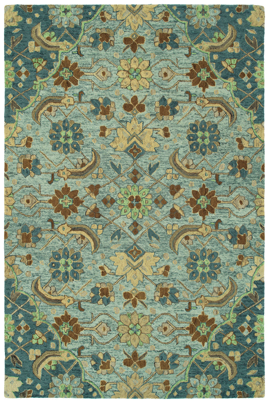 Kaleen Chancellor Cha12-79 Lt Blue, Denim, Sand, Brown Area Rug