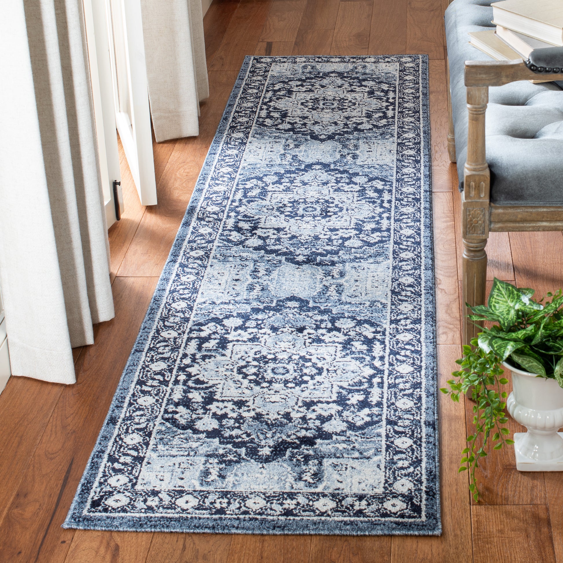 Safavieh Charleston Chl431N Navy/Blue Area Rug