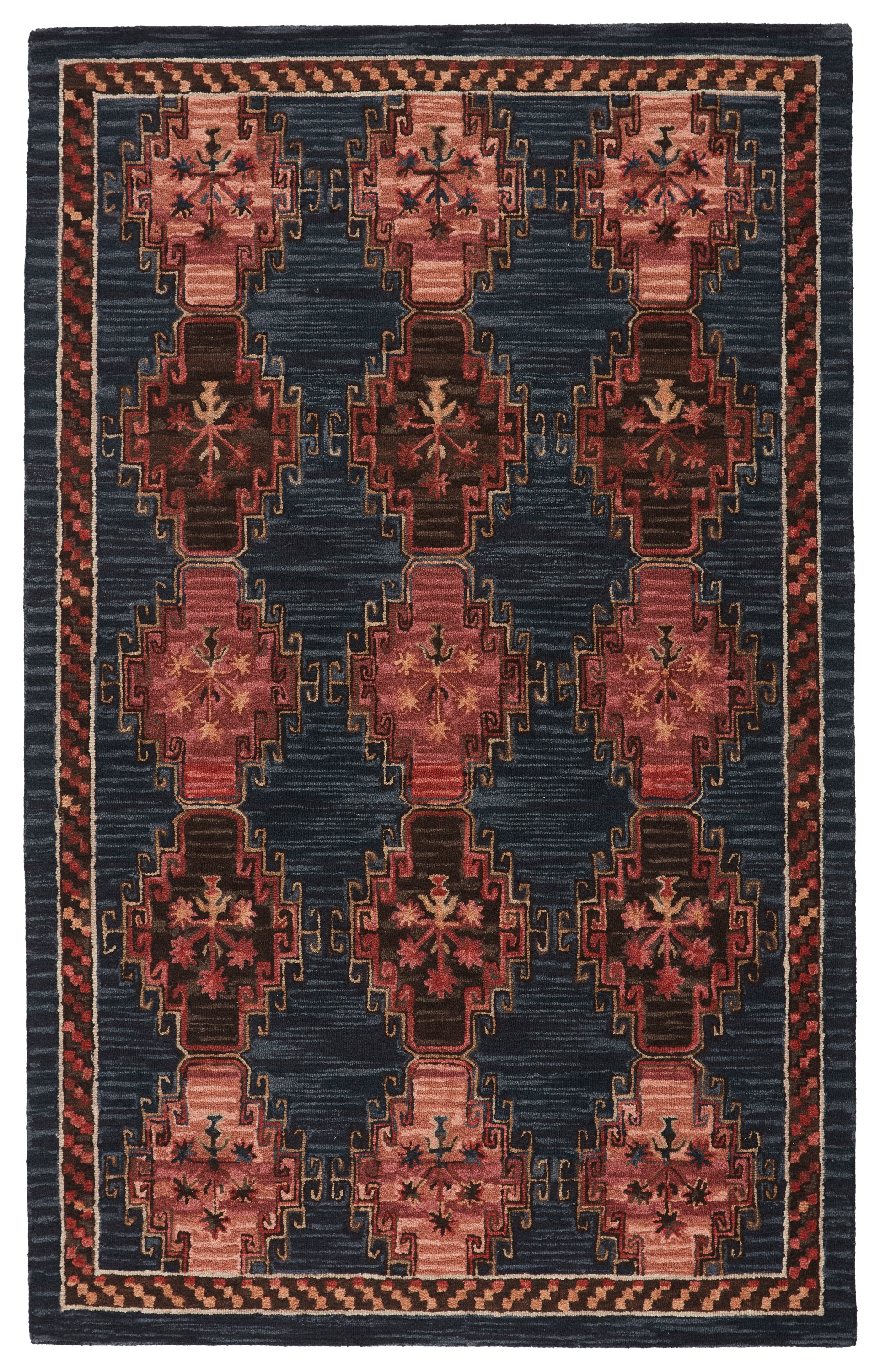 Jaipur Cardamom Kyoto Com11 Dark Blue/Pink Area Rug