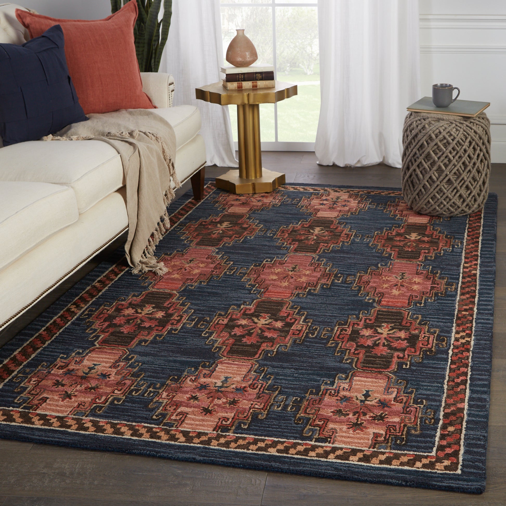 Jaipur Cardamom Kyoto Com11 Dark Blue/Pink Area Rug