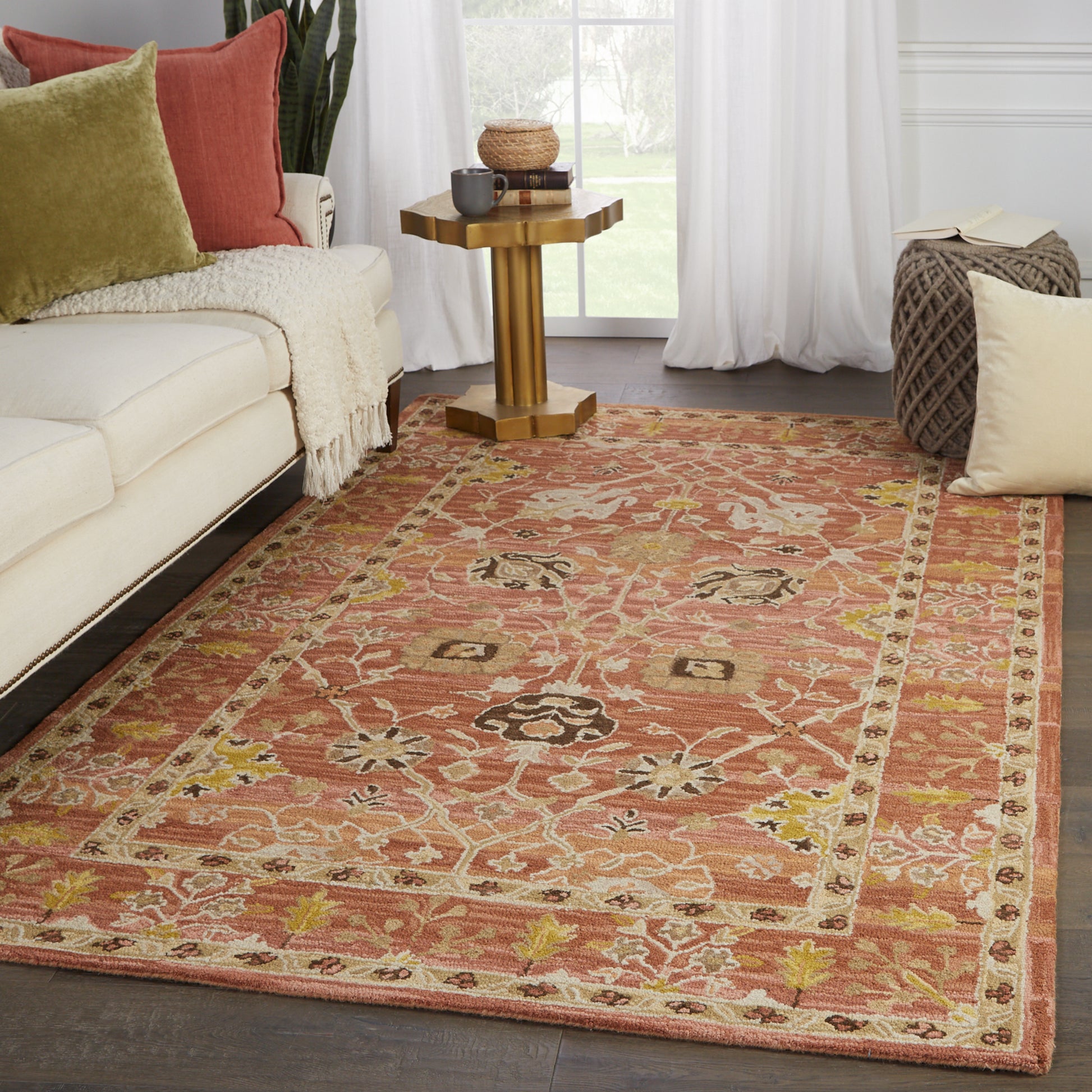 Jaipur Cardamom Ahava Com12 Pink/Gold Area Rug