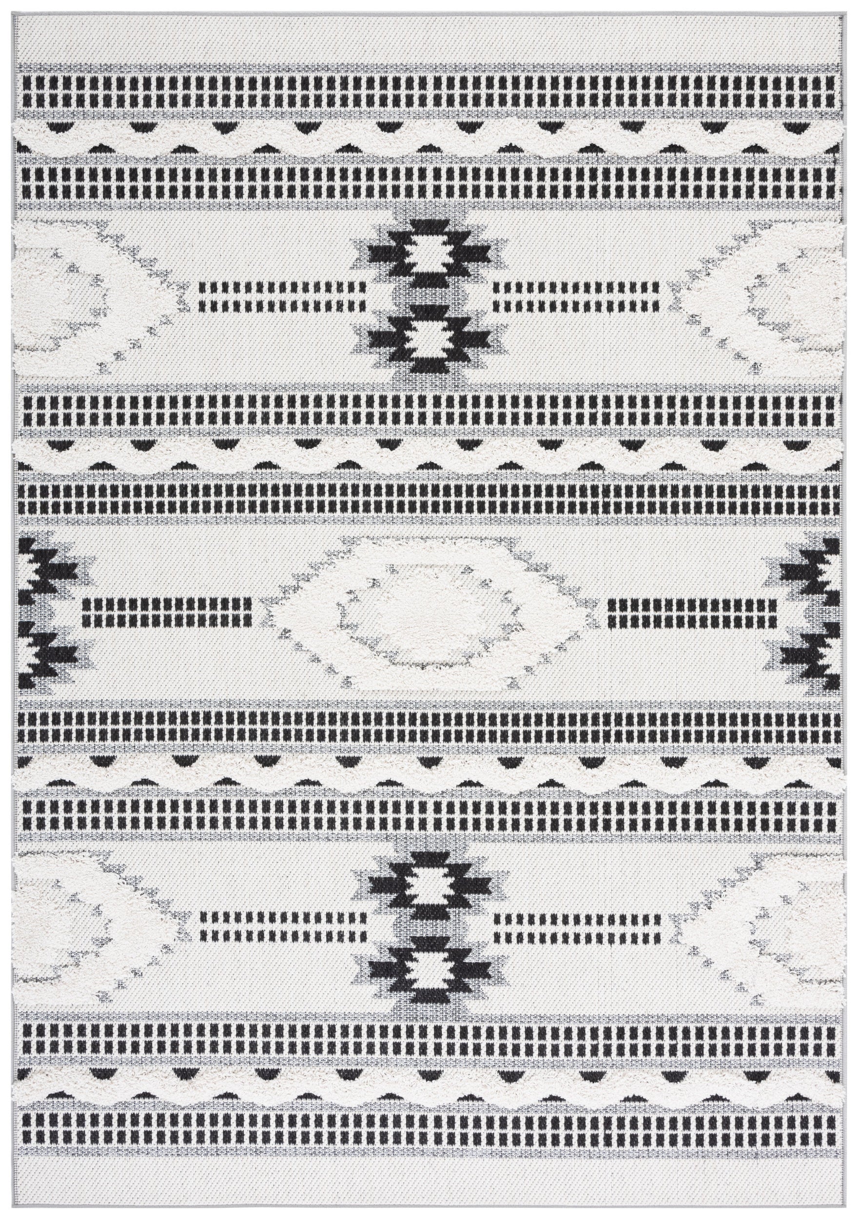 Safavieh Cottage Cot206B Ivory/Black Area Rug