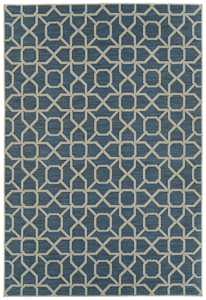 Kaleen Cove Cov01-17 Blue, Ivory, Navy Area Rug