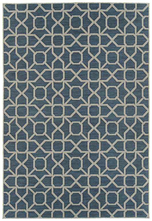 Kaleen Cove Cov01-17 Blue, Ivory, Navy Area Rug