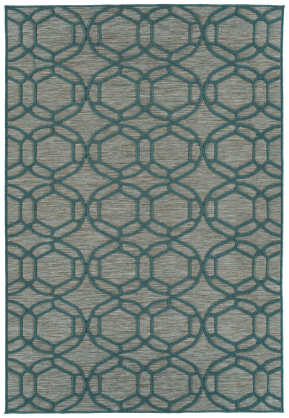 Kaleen Cove Cov05-91 Teal, Ivoy, Sand Area Rug