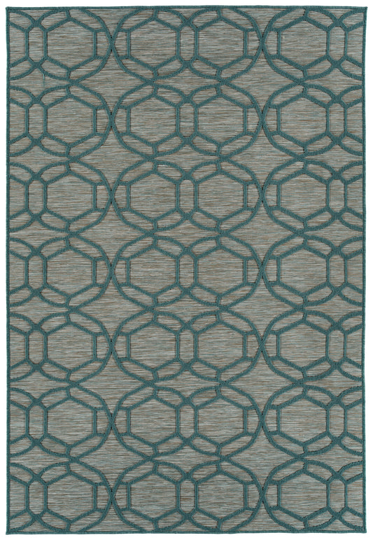 Kaleen Cove Cov05-91 Teal, Ivoy, Sand Area Rug