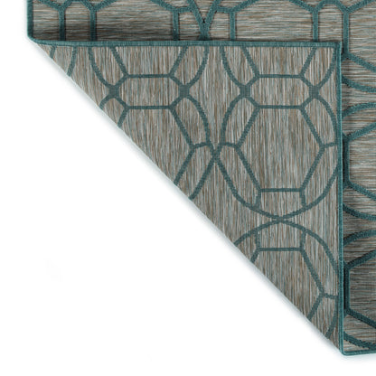 Kaleen Cove Cov05-91 Teal, Ivoy, Sand Area Rug