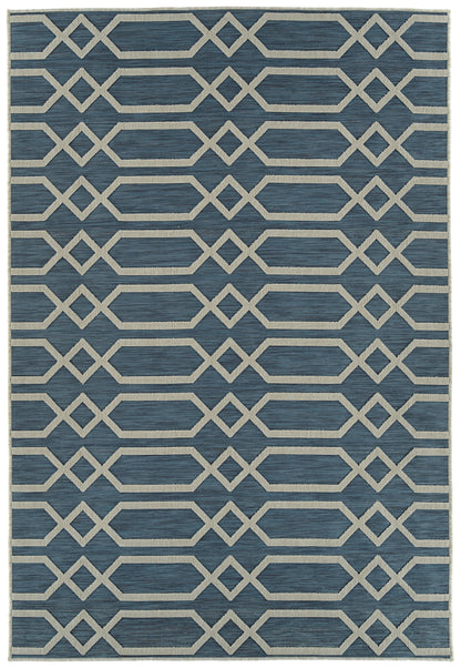 Kaleen Cove Cov06-17 Blue, Ivory, Navy Area Rug