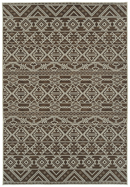 Kaleen Cove Cov09-40 Chocolate, Ivory, Taupe Area Rug