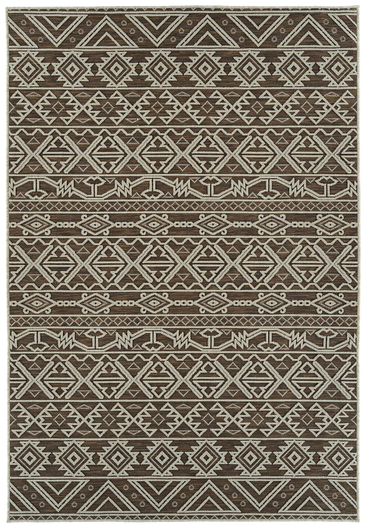 Kaleen Cove Cov09-40 Chocolate, Ivory, Taupe Area Rug