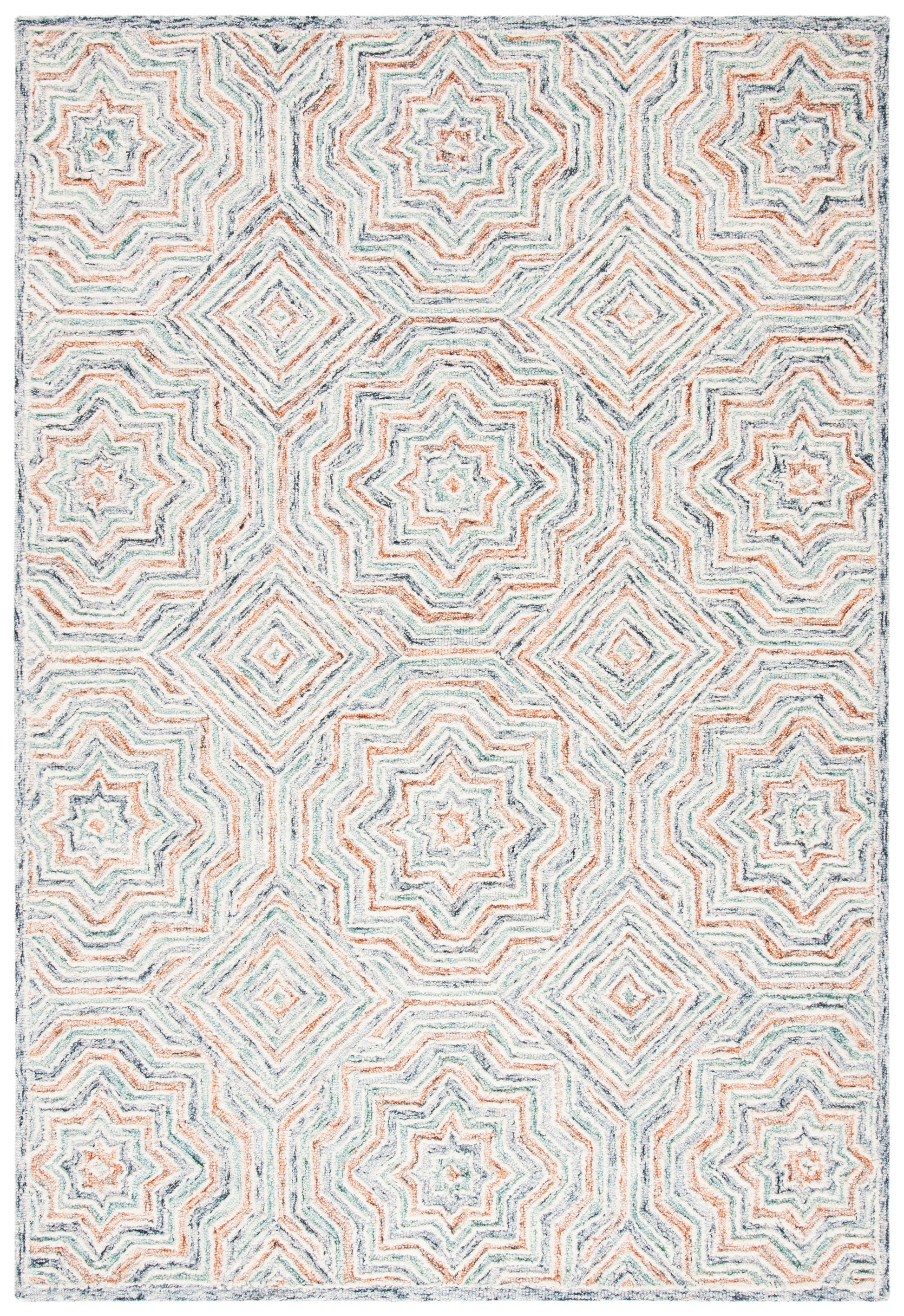 Safavieh Capri Cpr215M Blue/Rust Area Rug