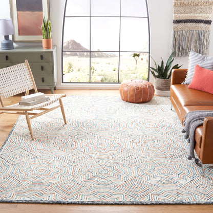 Safavieh Capri Cpr215M Blue/Rust Area Rug