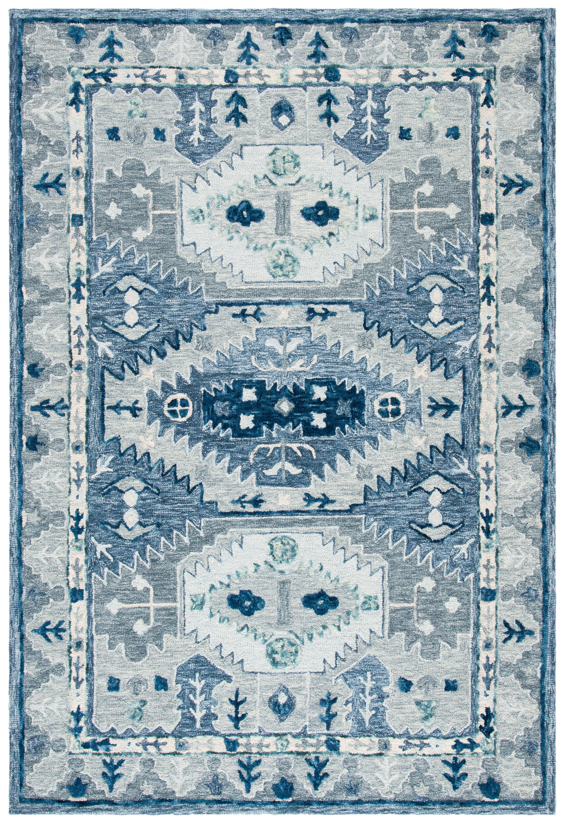 Safavieh Capri Cpr218M Blue/Grey Area Rug