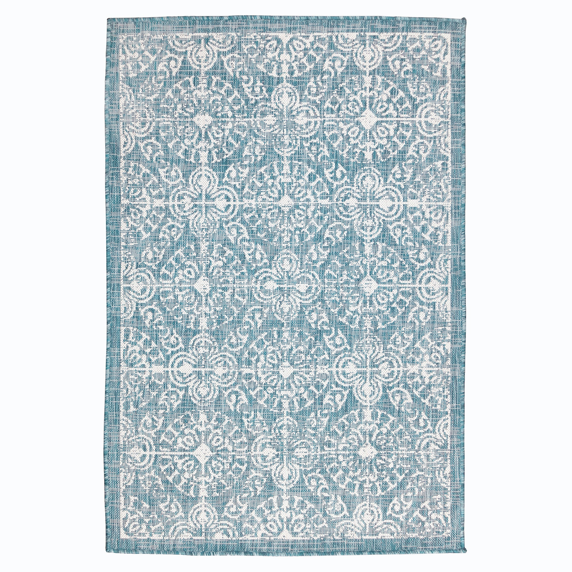 Liora Manne Carmel Antique Tile 8476/04 Blue Area Rug