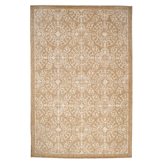 Liora Manne Carmel Antique Tile 8476/12 Beige Area Rug