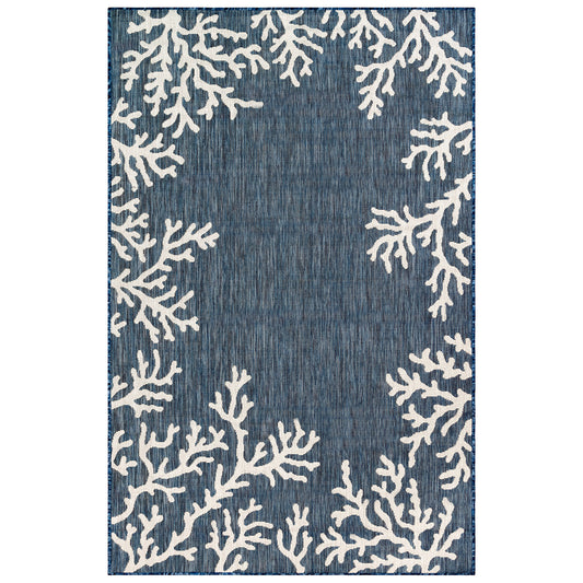 Liora Manne Carmel Coral Border 8448/33 Blue Area Rug