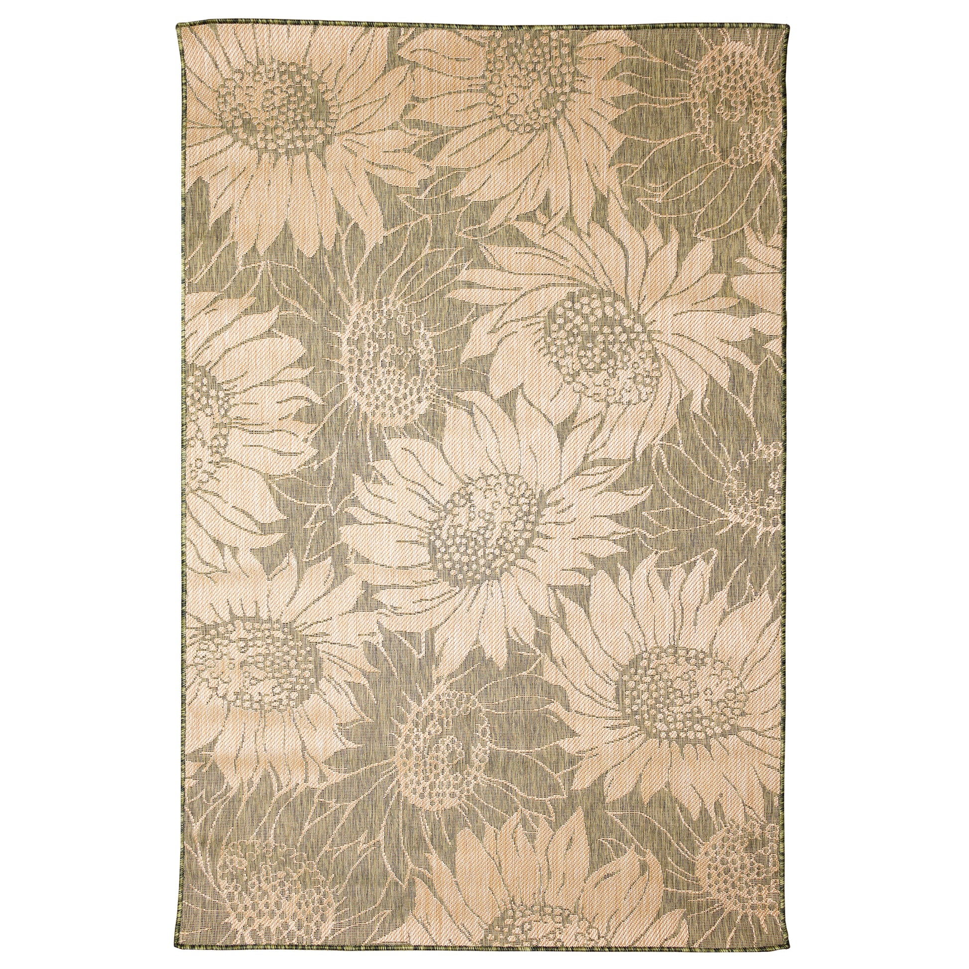 Liora Manne Carmel Sunflower Field 8483/06 Green Area Rug