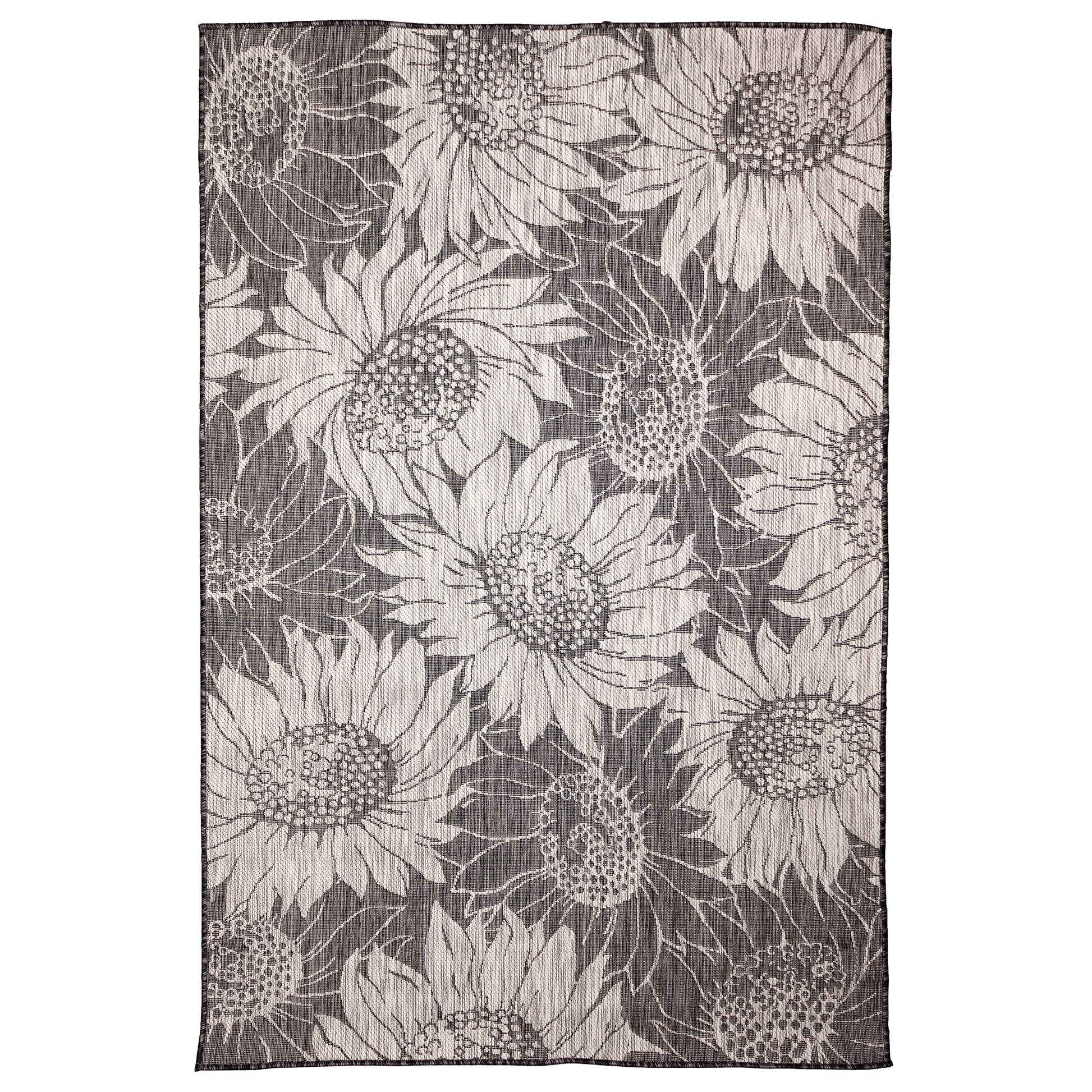 Liora Manne Carmel Sunflower Field 8483/48 Black Area Rug