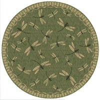 Liora Manne Carmel Dragonfly 8440/06 Green Area Rug