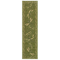 Liora Manne Carmel Dragonfly 8440/06 Green Area Rug