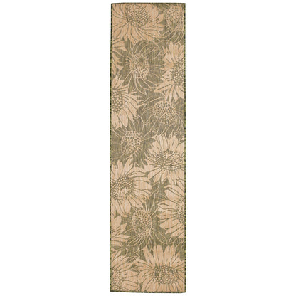 Liora Manne Carmel Sunflower Field 8483/06 Green Area Rug