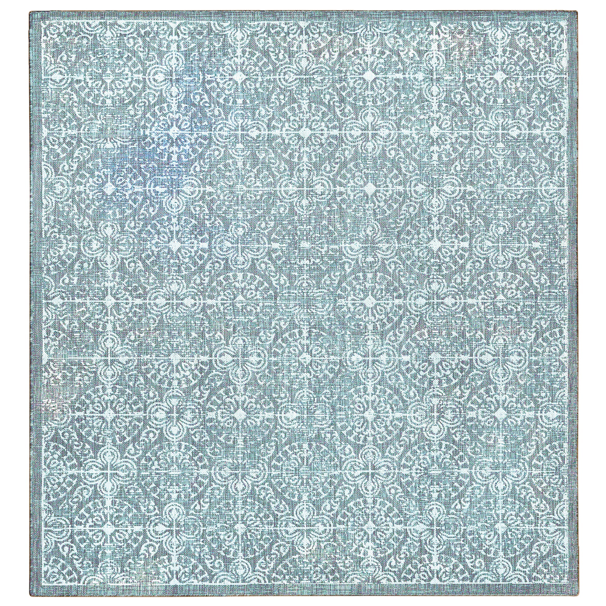 Liora Manne Carmel Antique Tile 8476/04 Blue Area Rug