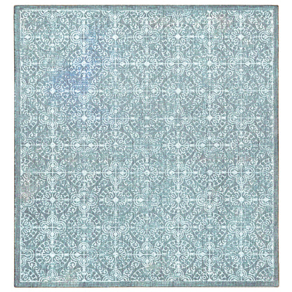 Liora Manne Carmel Antique Tile 8476/04 Blue Area Rug