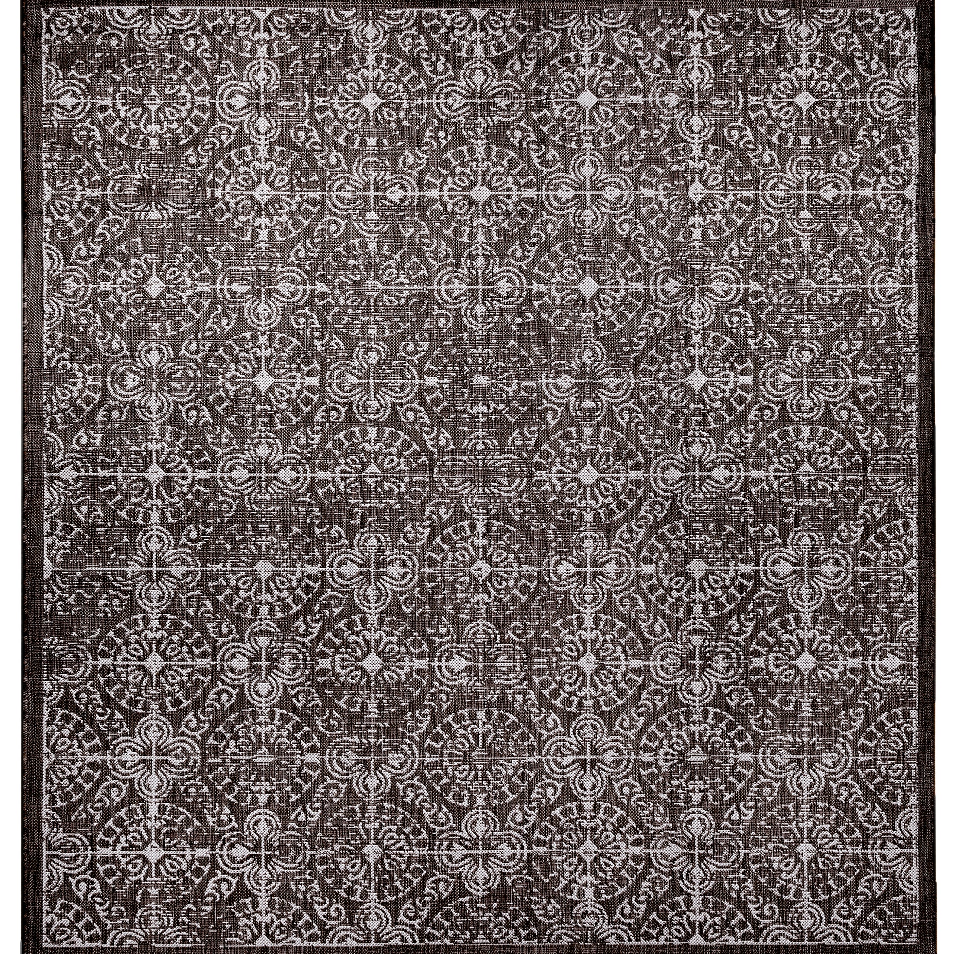 Liora Manne Carmel Antique Tile 8476/48 Black Area Rug