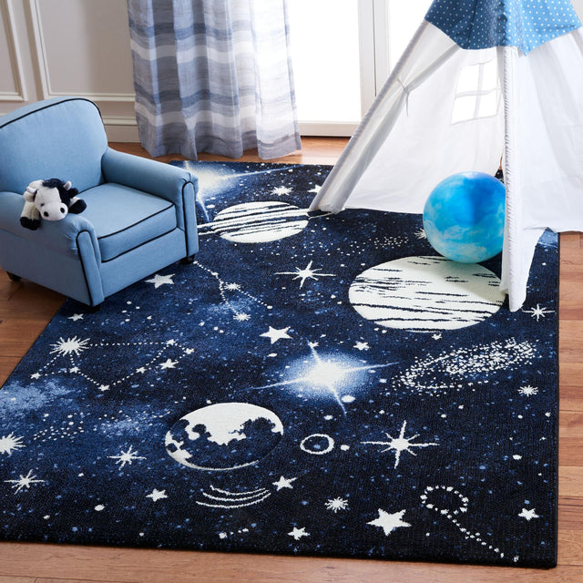 Safavieh Carousel Kids Crk122M Dark Blue/Light Blue Area Rug