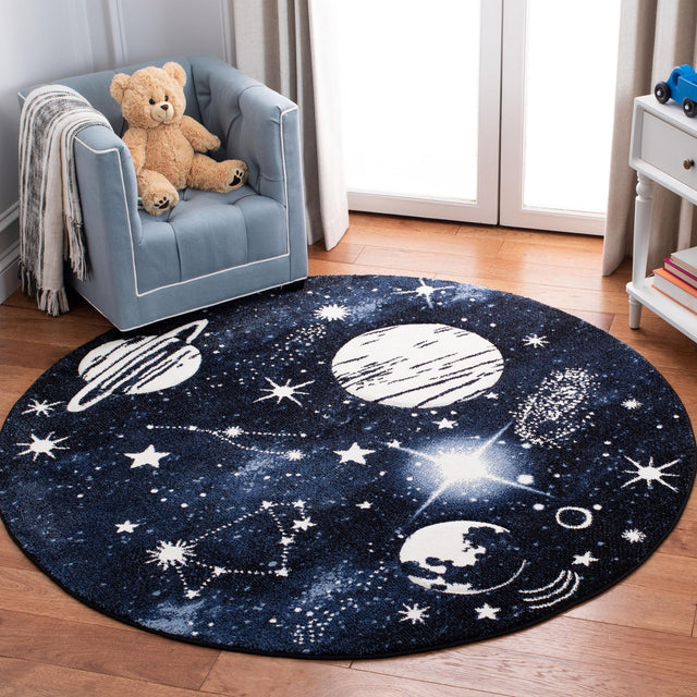 Safavieh Carousel Kids Crk122M Dark Blue/Light Blue Area Rug