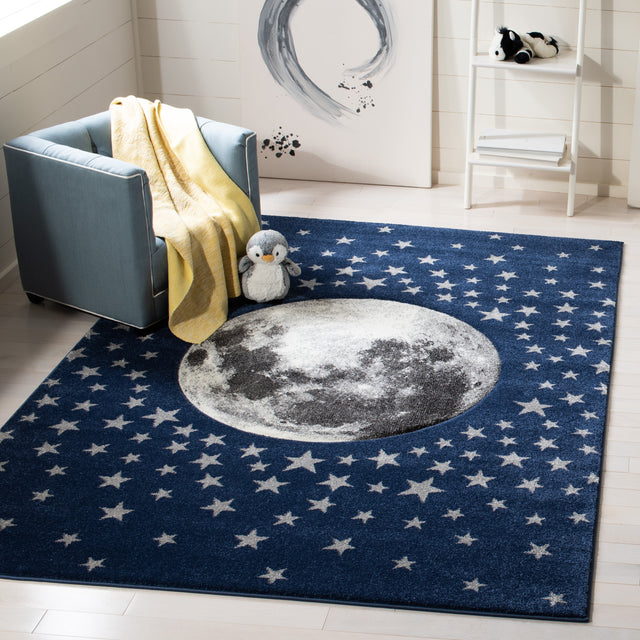 Safavieh Carousel Kids Crk135N Navy/Grey Area Rug