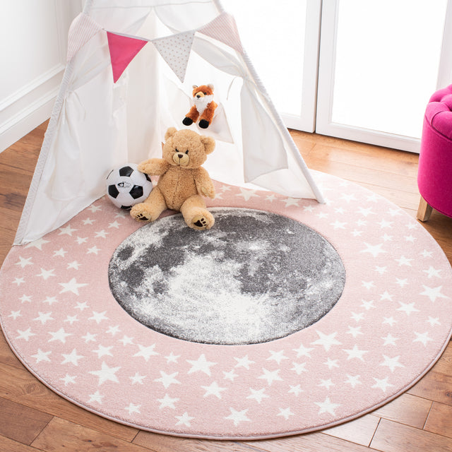 Safavieh Carousel Kids Crk135U Pink/Grey Area Rug