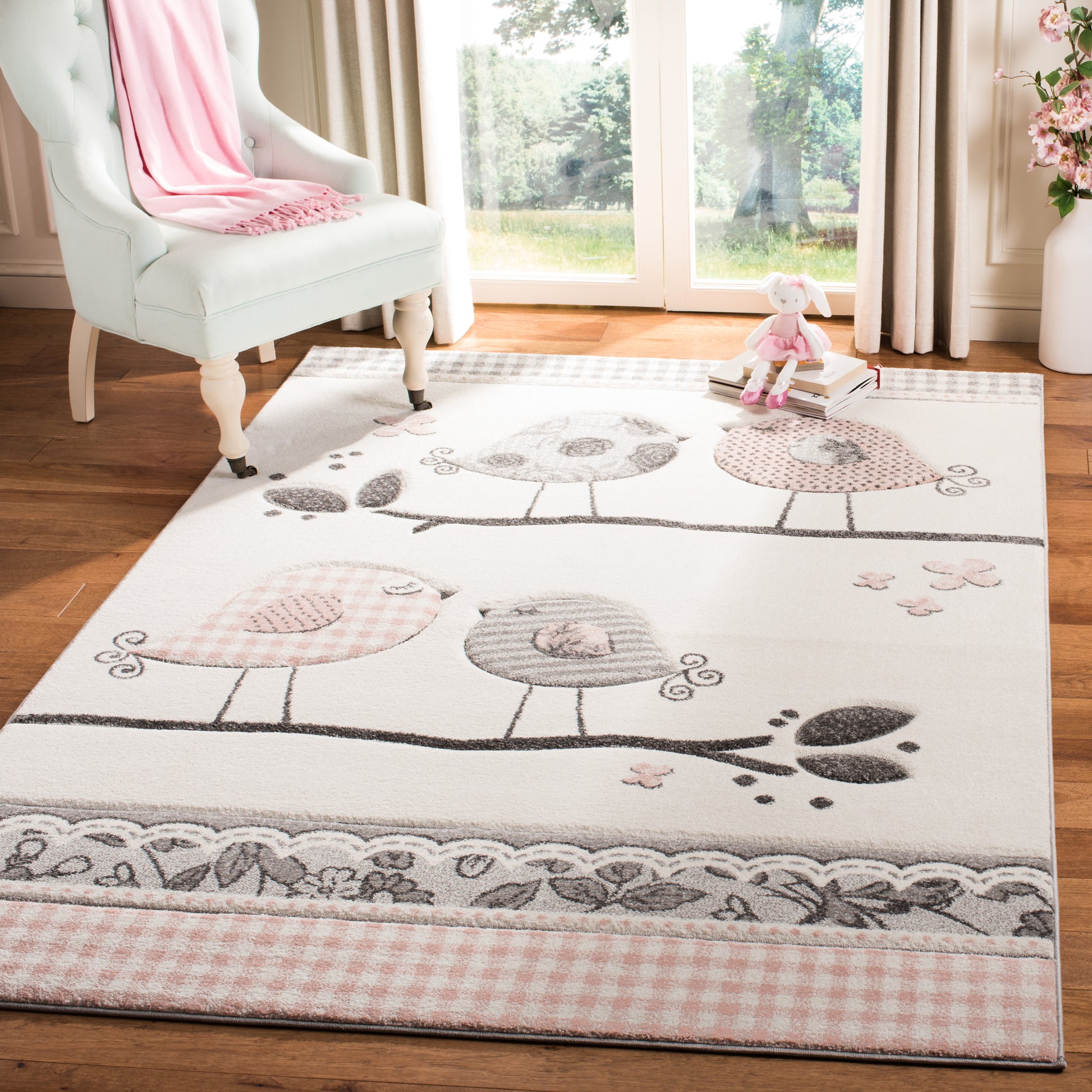 Safavieh Carousel Kids Crk153P Pink/Ivory Area Rug