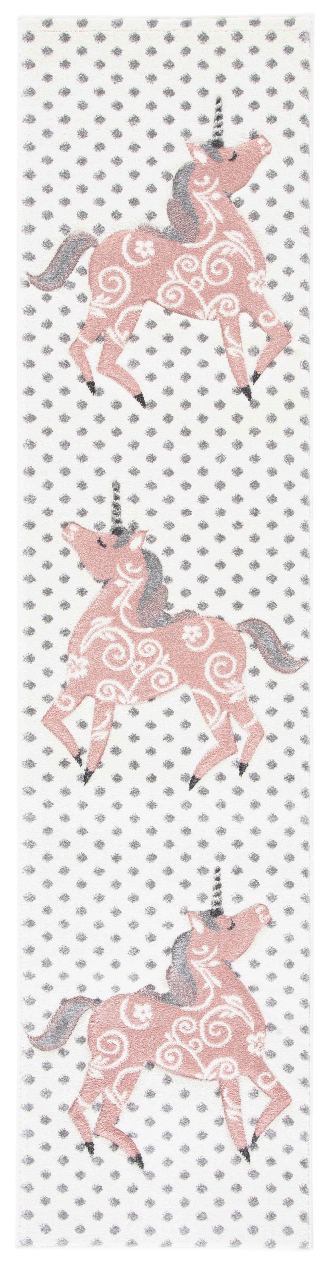 Safavieh Carousel Kids Crk163B Ivory Grey/Pink Area Rug