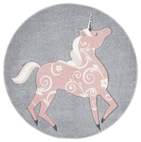 Safavieh Carousel Kids Crk163F Grey/Pink Area Rug