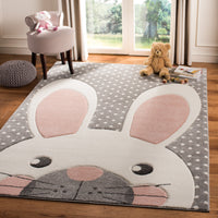 Safavieh Carousel Kids Crk168P Pink/Grey Area Rug