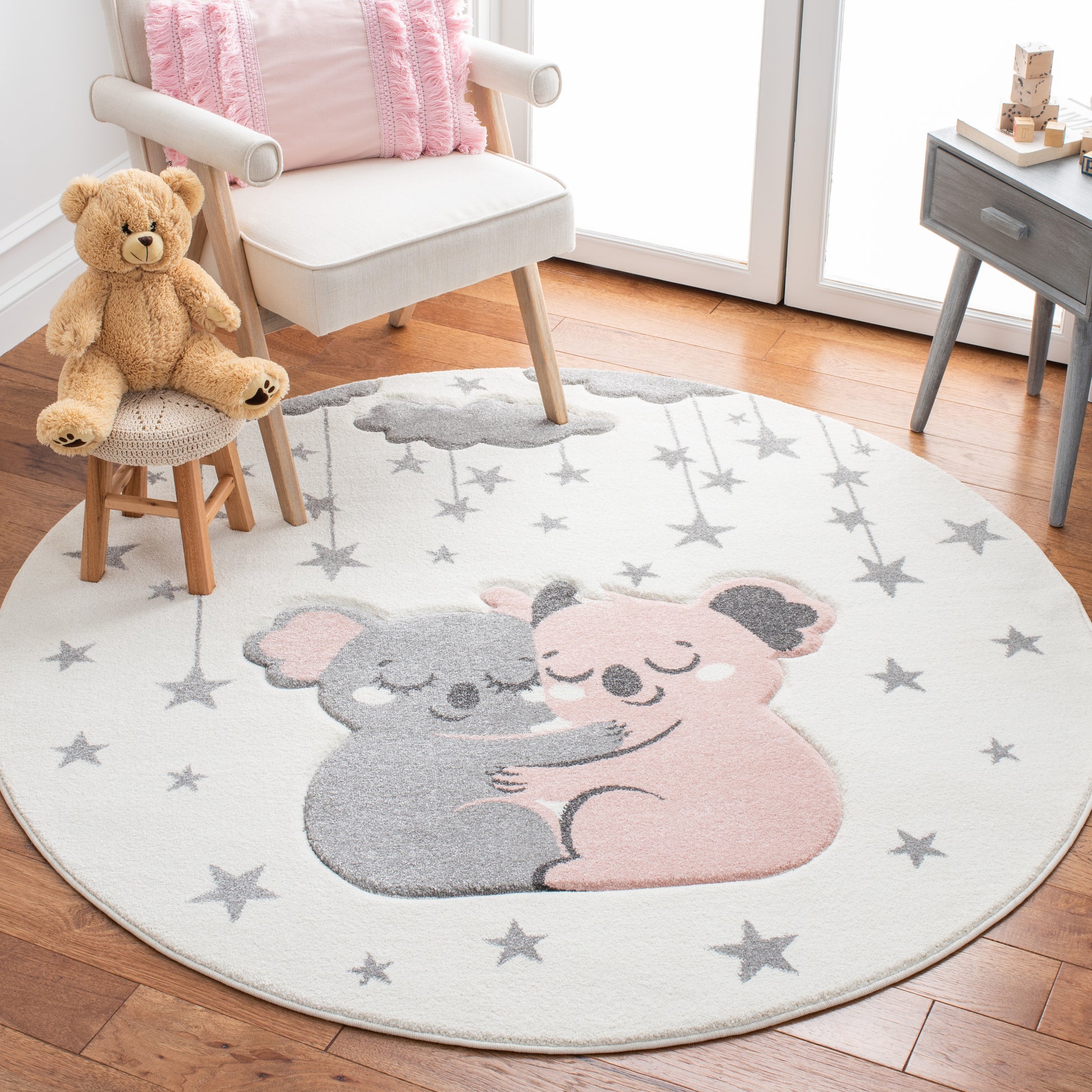 Safavieh Carousel Kids Crk195A Ivory/Pink Area Rug