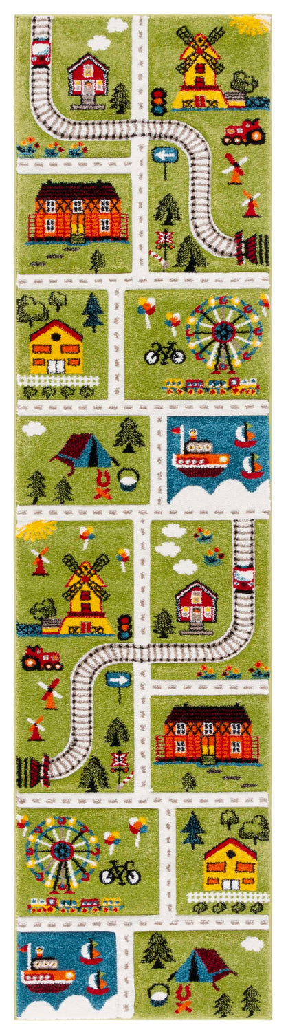 Safavieh Carousel Kids Crk197Y Green/Beige Area Rug