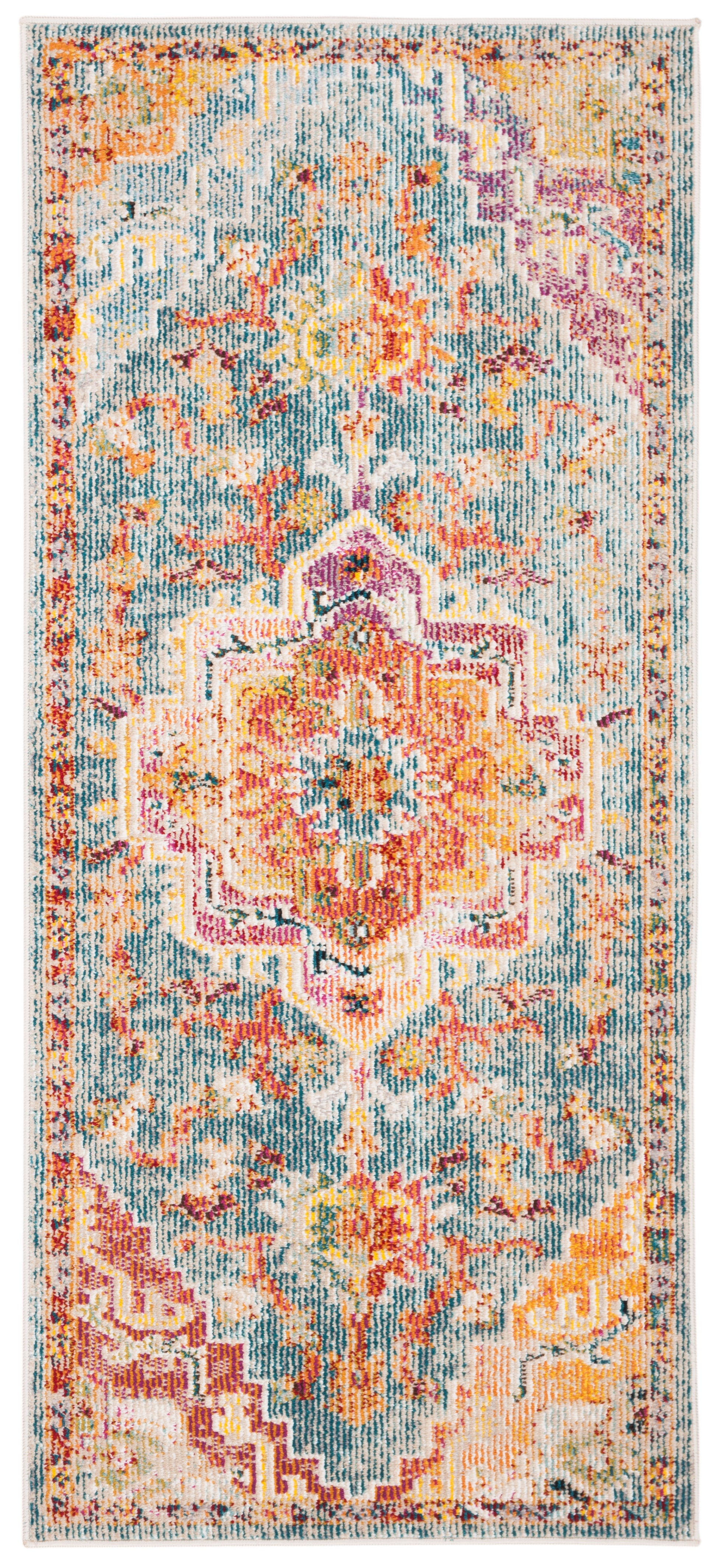 Safavieh Crystal Crs501K Orange/Teal Area Rug