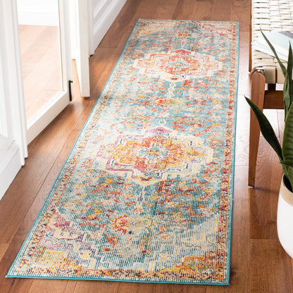 Safavieh Crystal Crs501K Orange/Teal Area Rug